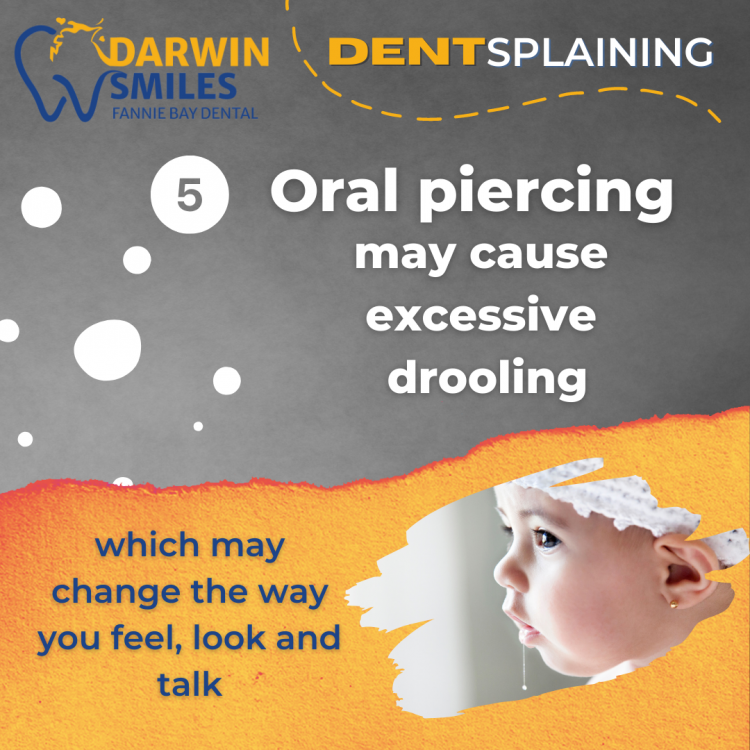 tongue piercing drooling
