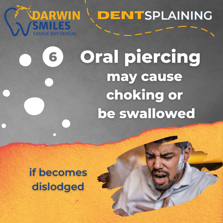 oral piercing choking